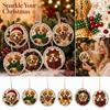 6 Pack Christmas Hanging Ornament Set with Sticker, DIY Holiday Tree Decorations
