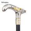 Bengala de Caminhada Decorativa de Moda com Cabeça de Veado Sika Branco Dourado, Bengala Elegante de Cavalheiro para Cosplay, Punho de Bengala, Báculo 91cm