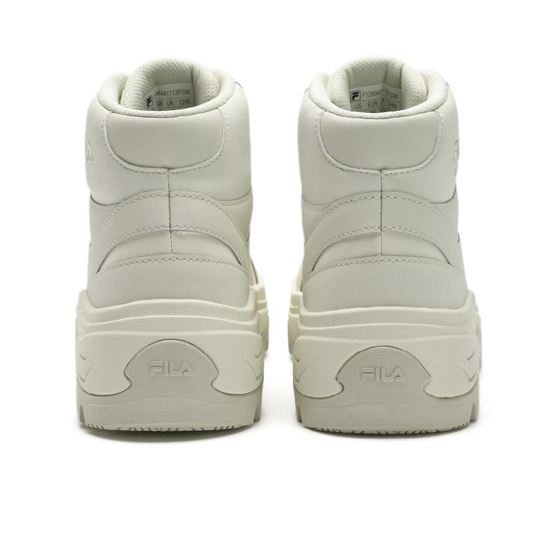 Fila Amica Fashion Comfortable Versatile High-Top Casual Shoes Women Sneaker Asparagus-White F12W441113FGW