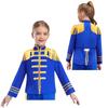 Kids Rock Band Cosplay Outfit - 1960s British Star Gold Lace Long Sleeve Shirt for Music Theme Party
