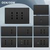 118 Type Three-position Italian Standard Socket Panel Concealed Wall Power Three-hole USB Swiss Switch Socket