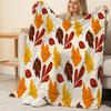 No-Shed Flannel Fleece Blanket Soft Cozy Autumn Leaves Pattern, Warm for Couch, Bed, Home, Cozy Movie Nights & Bedroom Decoration