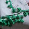 American Style Cotton Linen Small Floral Printing Green Tassel Window Curtain Semi-shading Drapes Living Room Bedroom Kitchen