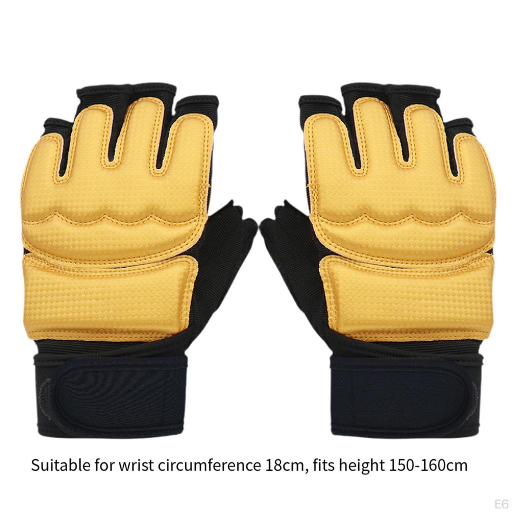 Box-Sparringshandschuhe Halbfinger Verdicktes EVA PU für Männer Frauen Hand-Ausrüstung Mma Fäustlinge