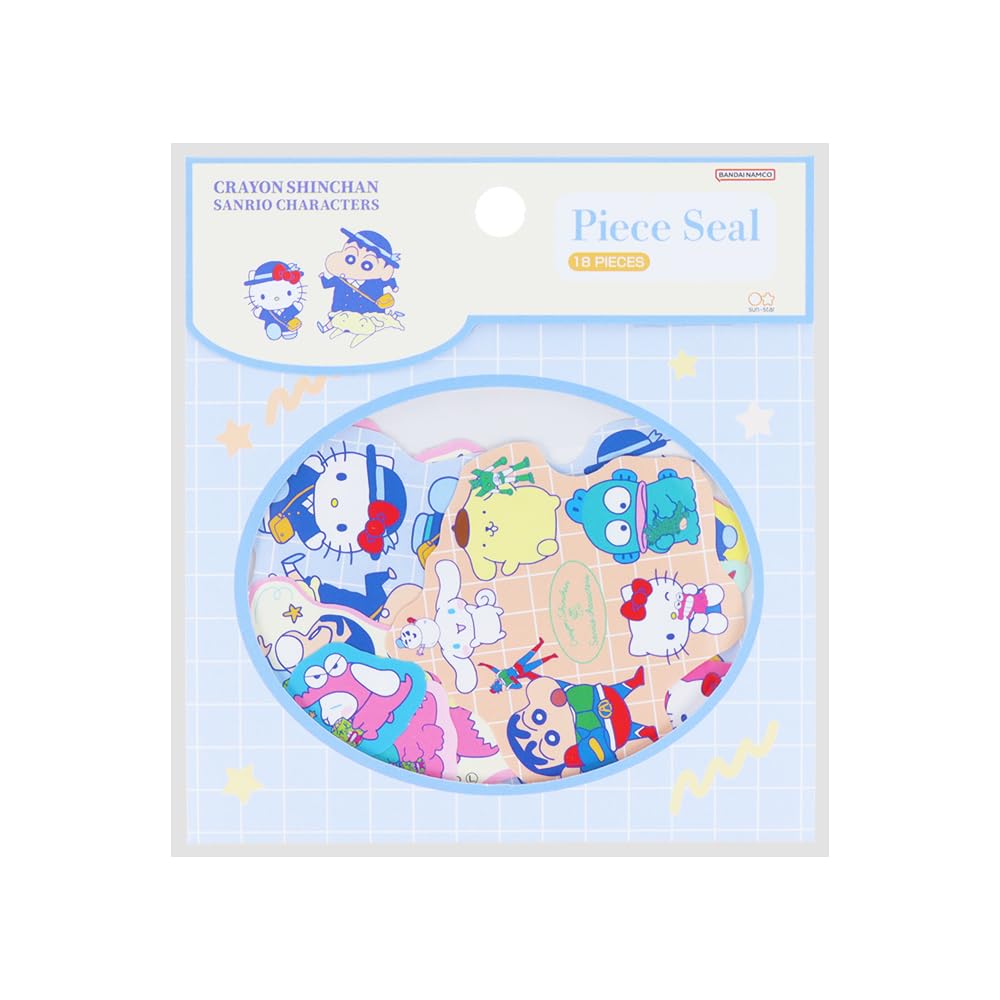 Канцтовары Карандаш x Персонажи Sanrio S8593060 Sun-Star Син-чан Наклейки, Мир, Синий, синий