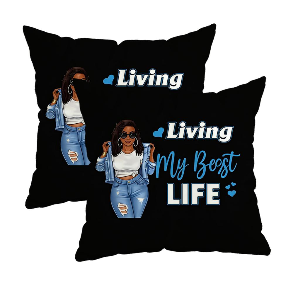 Living My Best Life On Cushionzipper Design, Decorative Pillowcase, 45X45 Cm Pillowcase