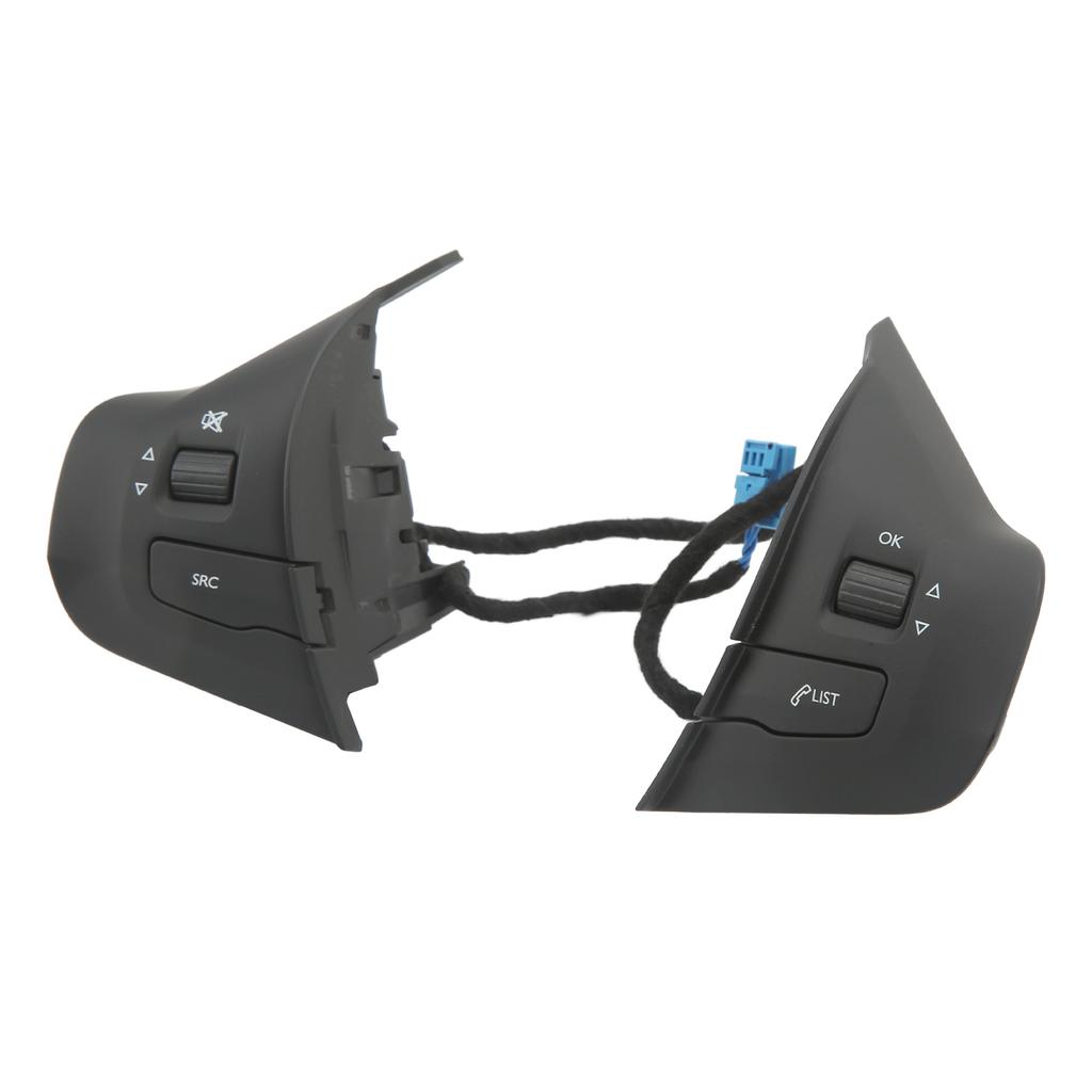 Steering Wheel Swith Control Button 98084115ZD Multifunction Black Replacement for Peugeot 208