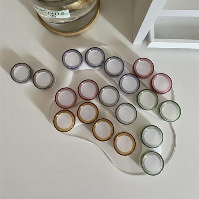 1pc Solid Color Contact Lens Box Transparent Colored Beauty Pupil Storage Box Girls Contact Lens Case Travel Contact Lenses Case