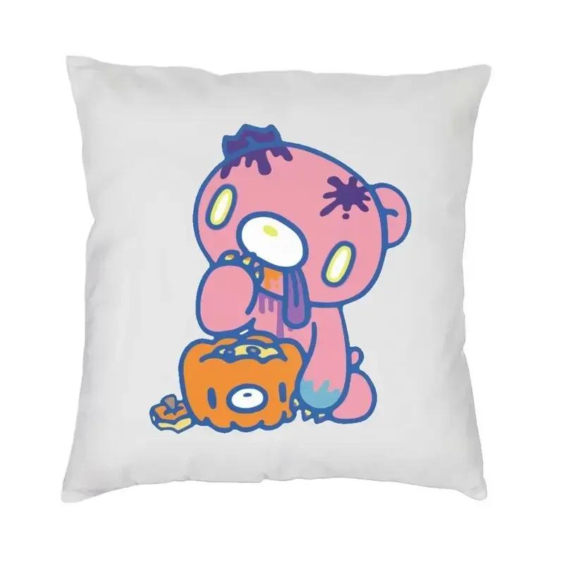 Cartoon Gloomy Bear Square Throw Pillow Cover Decoration D Two Side Printing Cushion Cover for Living Room