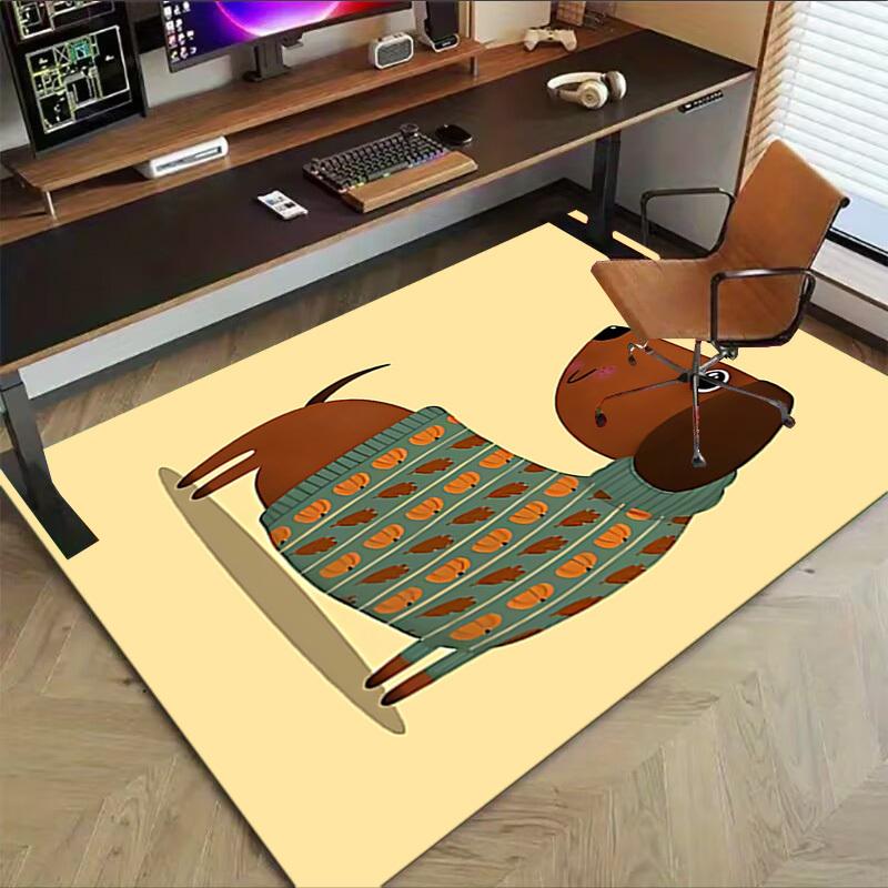 1PC Leaf Pattern Sweater Extra Large Non Slip Floor Carpet, Office, Family, Bedroom, Studio Large Area Rug Indoor Rugs