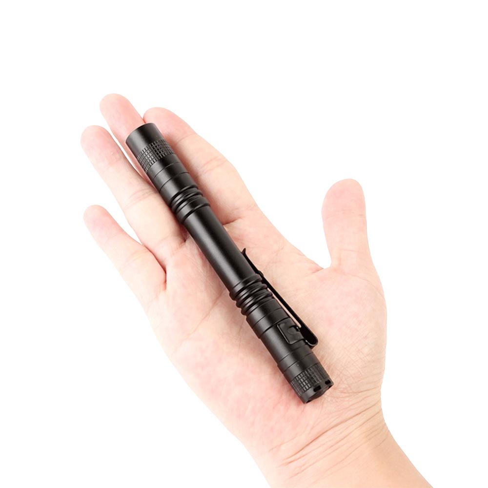 Mini Portable LED Flashlight Clip Pen Light 1 Mode For Camping Hiking Torch Floodlight Aluminum Alloy