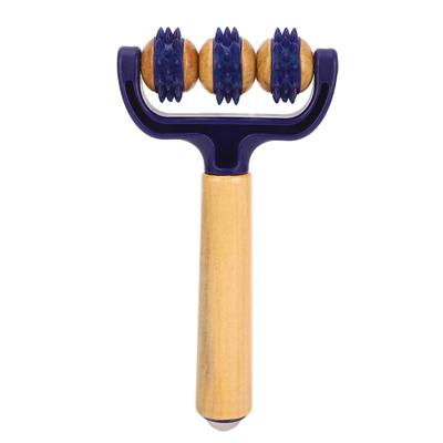 Handlicher Massage-Roller 3 Räder Entspannendes Ergonomisches Holz-Muskel-Roller-Werkzeug für Reisen
