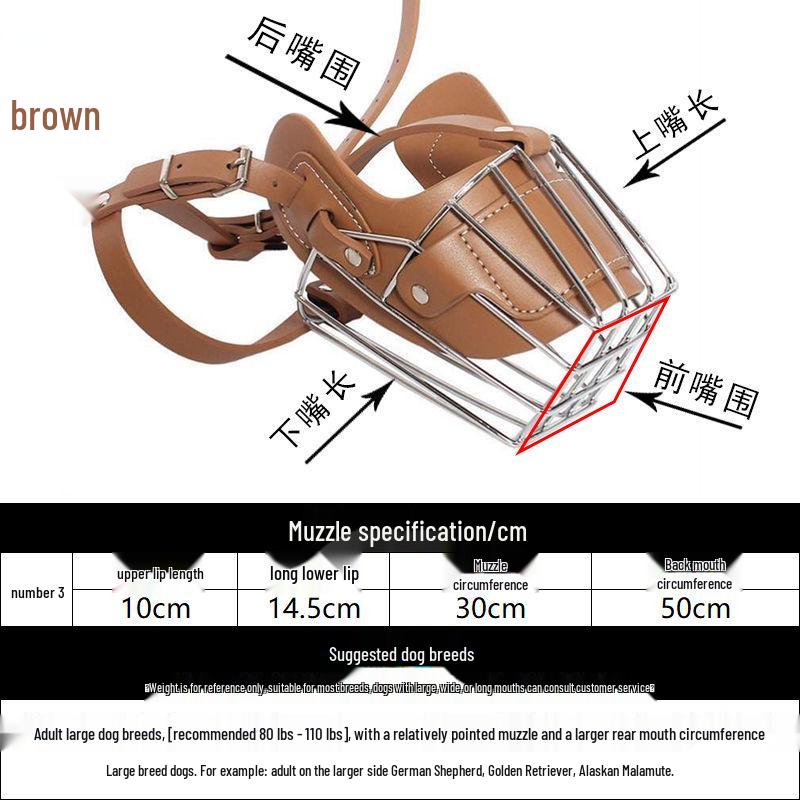 Universal Dog Muzzle for Malinois, Doberman, Golden Retriever, and German Shepherd - Anti-Bite, Anti-Bark, Anti-Ingestion Mouth Cover.