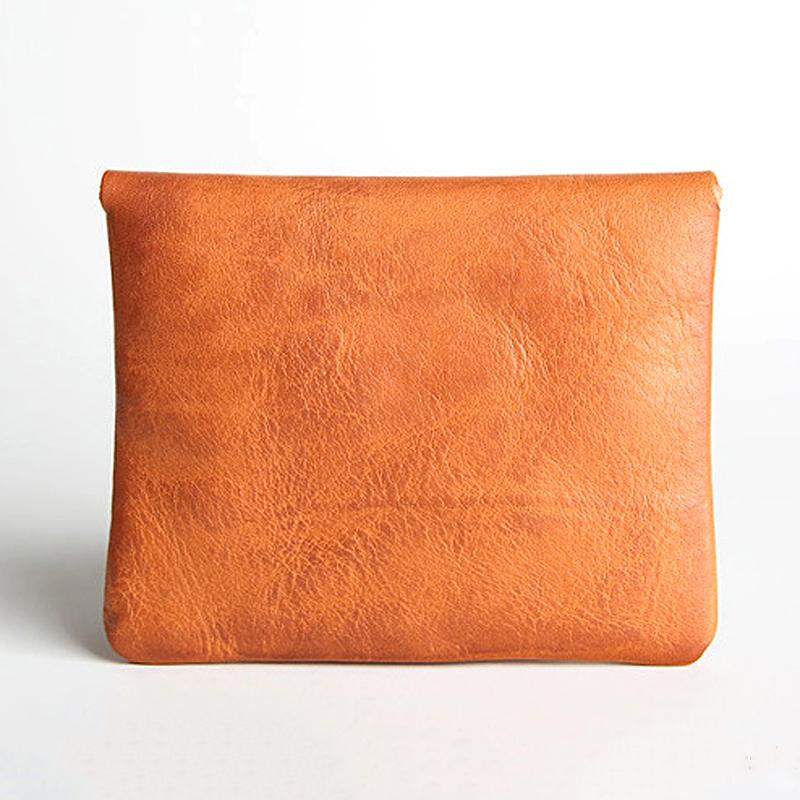 Portable Leather Coin Bag Purse Vintage Key Card Storage Pouch for Coins Earphone Holder Mini Wallet for Women Men