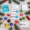 Mixed Color Flash Cards With Wooden Reading Blocks Digital Operation Card For Kids Preschool Educational Learning Activities