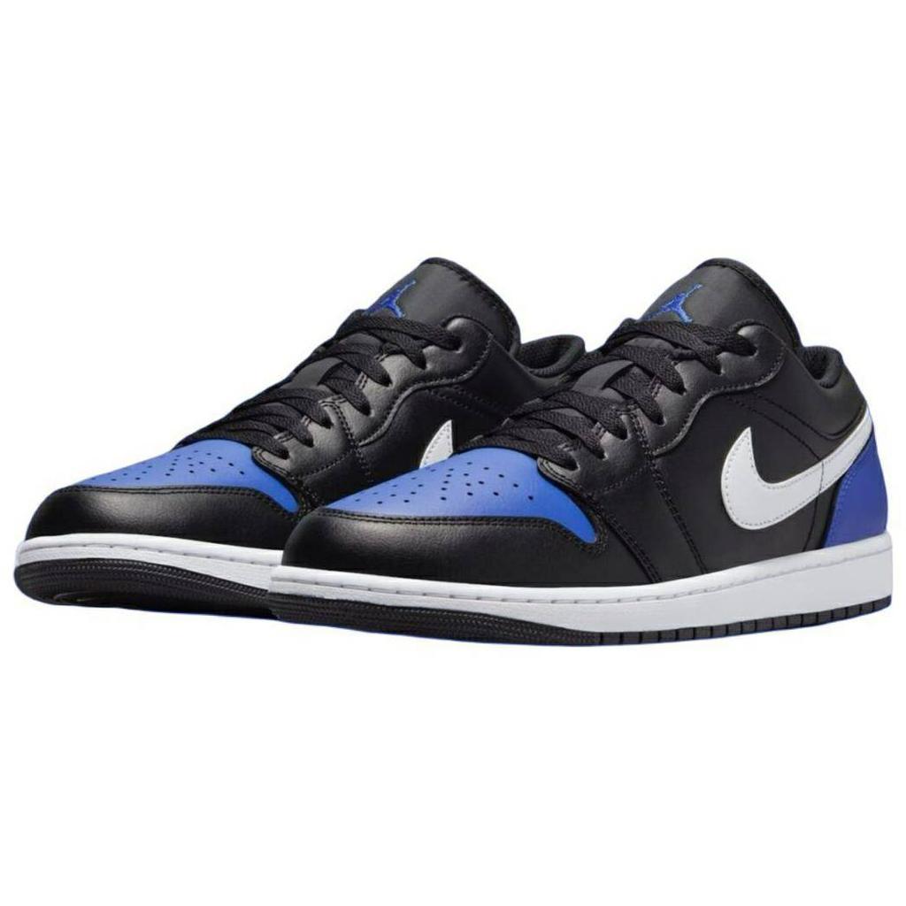 Air Jordan 1 Low Black Royal Toe Unisex Sneakers White Game-Royal 553558-042