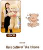 Adorable Sweetheart Milk Tea Teddy Bear Plush Pillow - Large Size Doll Gift for Kids and Girls.