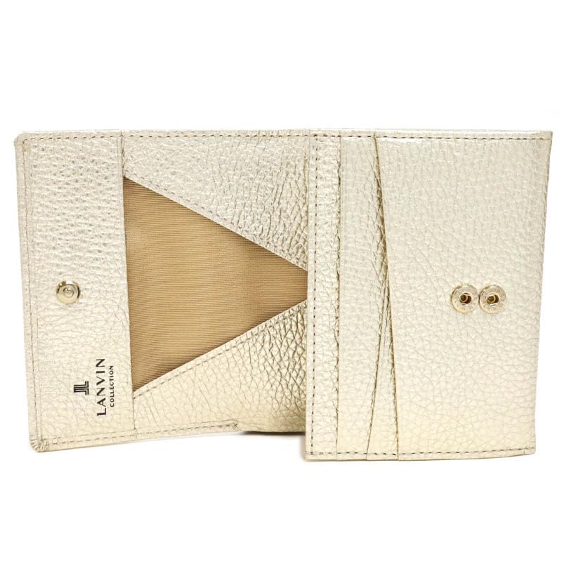 Lanvin Collection Love Laperce Bifold Wallet 65-6807 Women's Gold