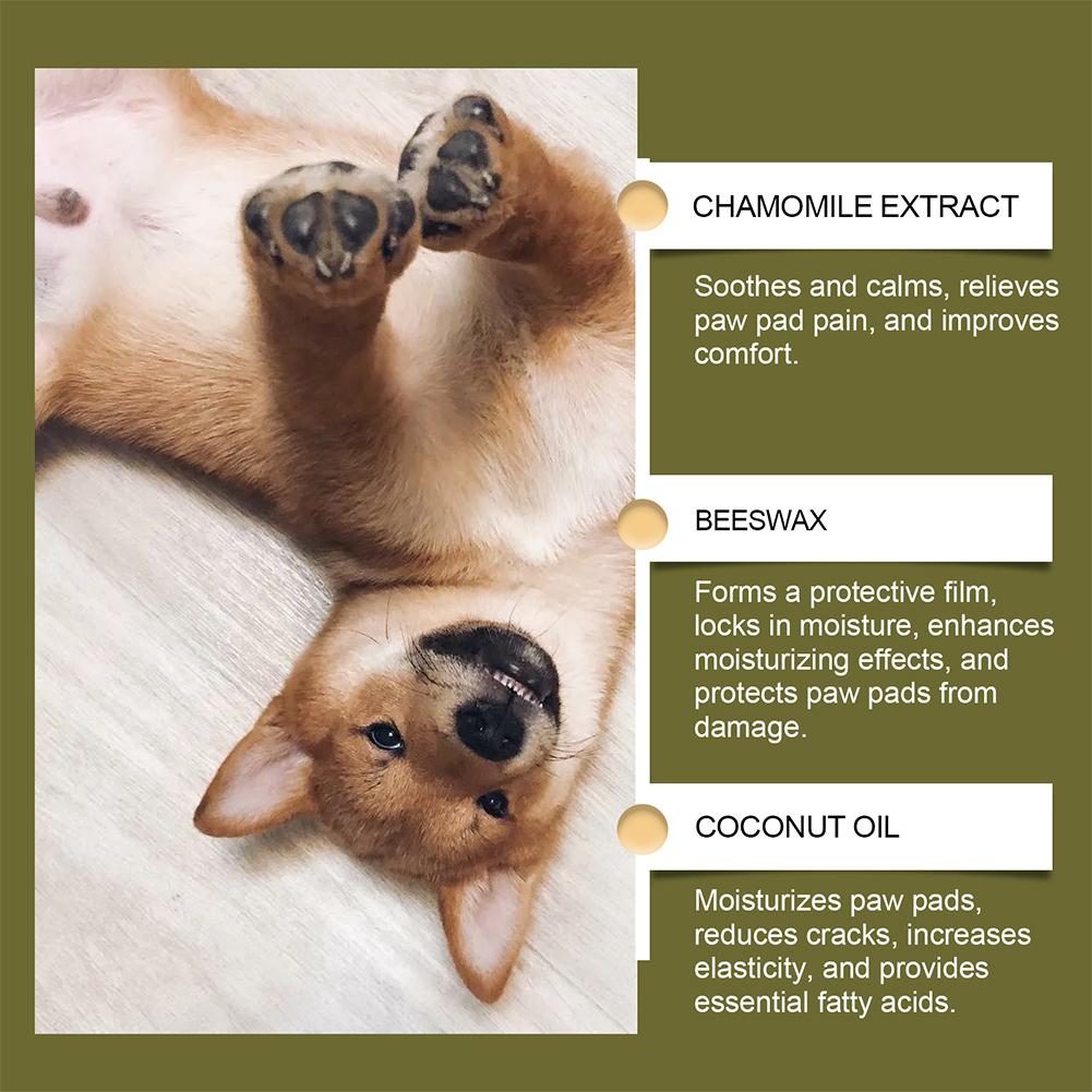 30G Natural Dog Paw Balm Dog Protections For Hot Pavement Dog Wax For Dry Paws & Nose Moisturizer For Cracked Paw Pet Skin Care