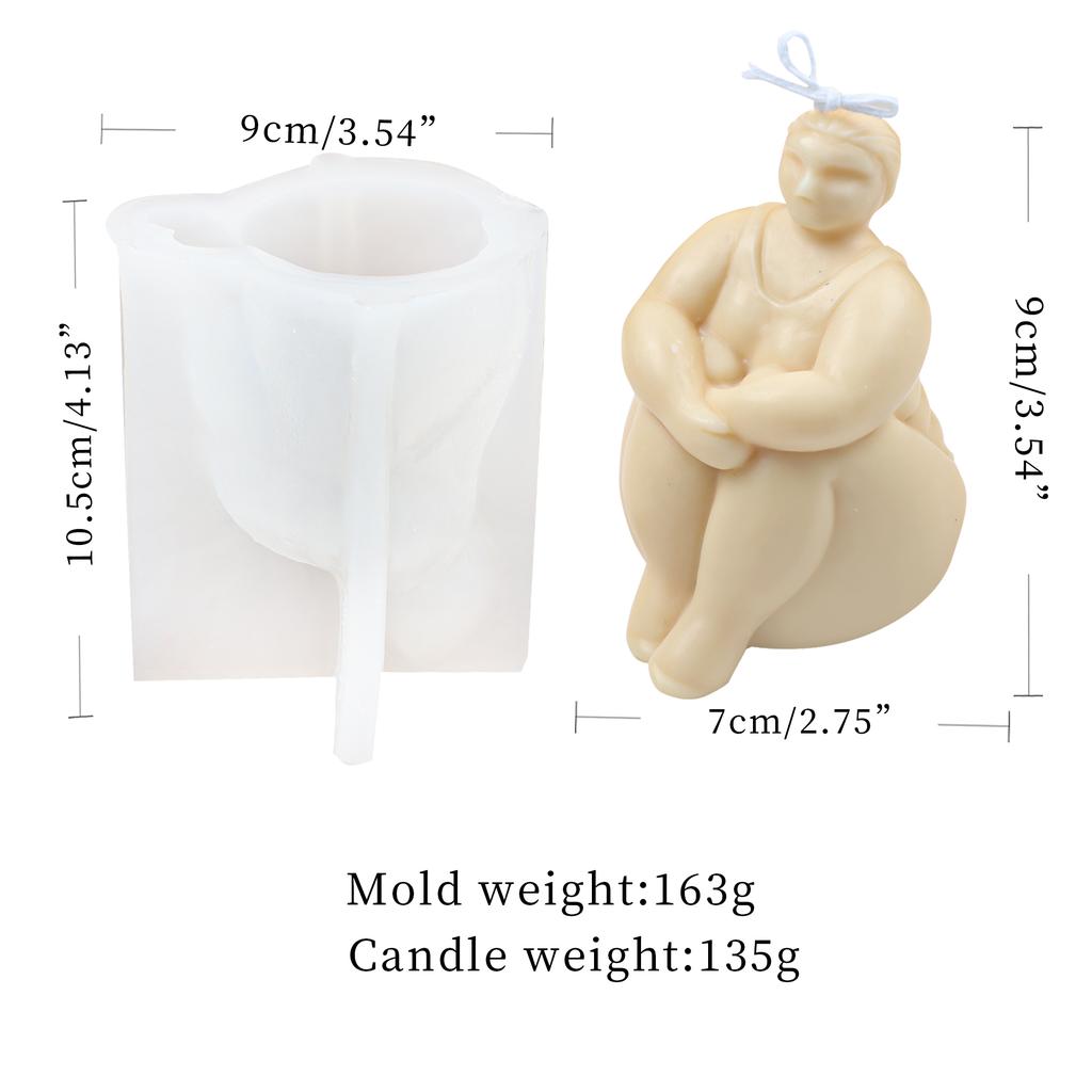3D Damenkörperform Kerzenform Yogapose für handgemachte Seife Epoxidharz Polymer Clay DIY Duftgips Epoxidharz