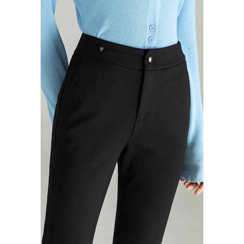 Meng Shuya Women's High-Waisted Knit Flared Trousers