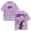 Frieren Anime Fashion Retro T Shirt Manga Harajuku Vintage Washed Streetwear Oversized 100% Cotton T-shirt Men Women Tees Tops
