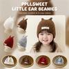Warm Toddler Knitted Beanie Antenna Detail Pull-On Hat Durable Baby Knit Cap  Boys Girls