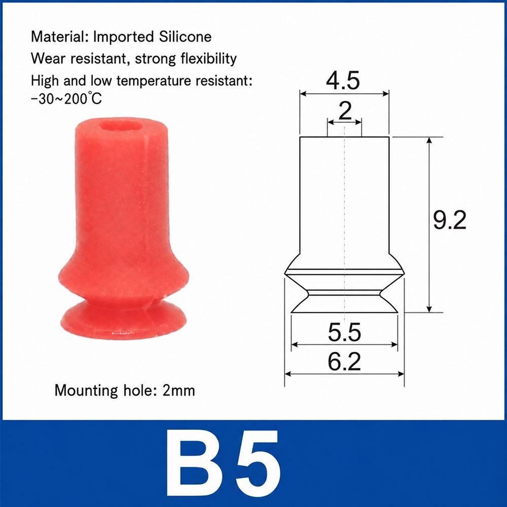 1Pcs PIAB Style Vacuum Suction Cup Bellows Suction Cup  for Injection Molding Machine Manipulator
