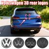 CDC1 Valve Stems Caps For Volkswagen Touareg 2011-2015 Rear Emblem Trunk Badge Logo Rear Tailgate Decal Sticker Compatible With VW To