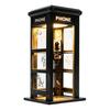 Vintage Telefonzelle Nachtlicht, Retro Rote Straßenlaterne mit Warmem LED, Miniatur Schreibtischlampe für Schlafzimmer Büro