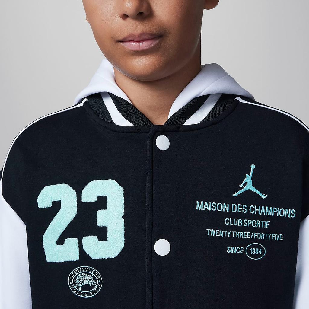 Jordan Soft Knit Hooded Casual Jacket Kids Jackets Black HQ7075-010