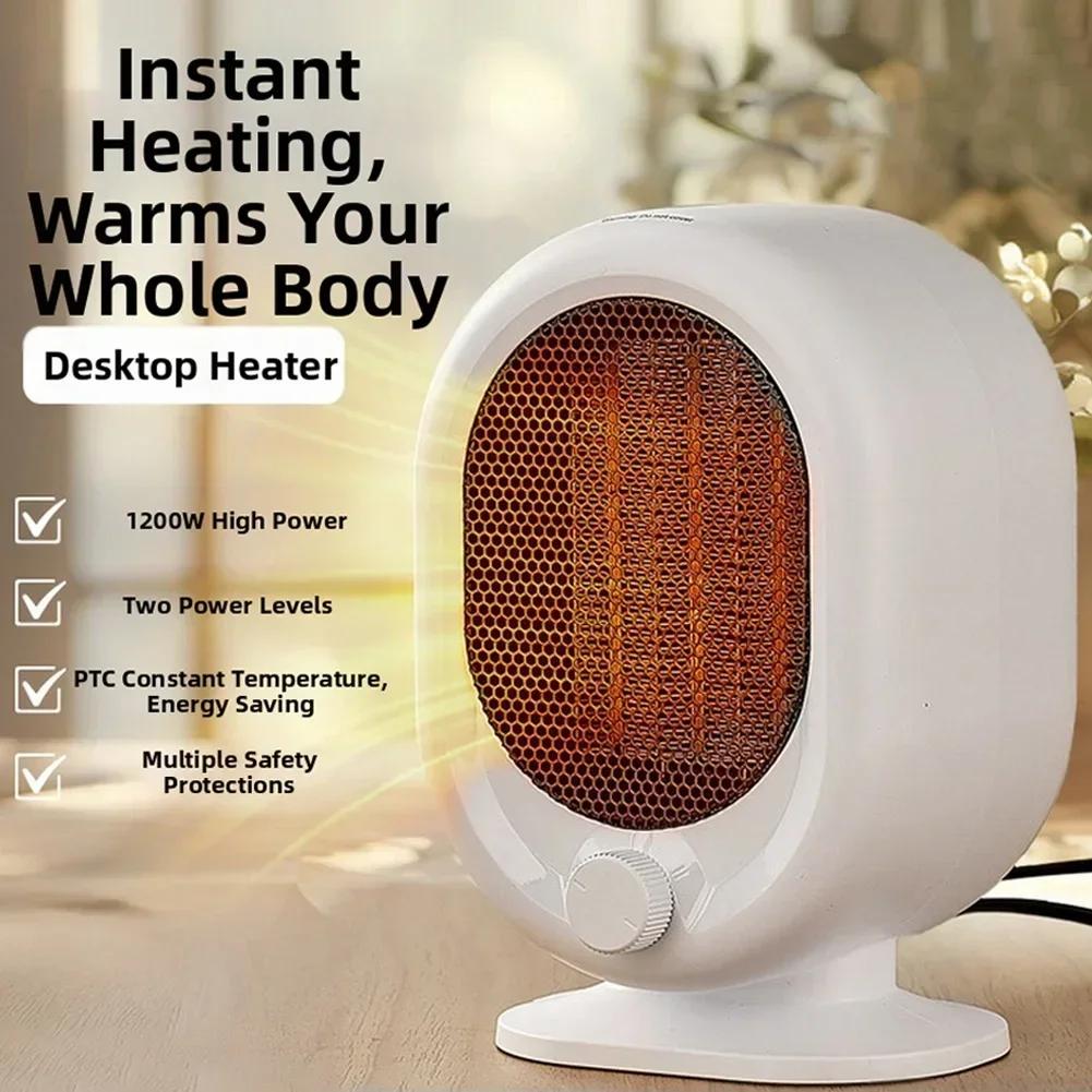 Warm Air Blower Adjustable-Power 360° Round Heating Heater High-Power Mini Desktop Heater Heating Tilt Function For Pets Parts