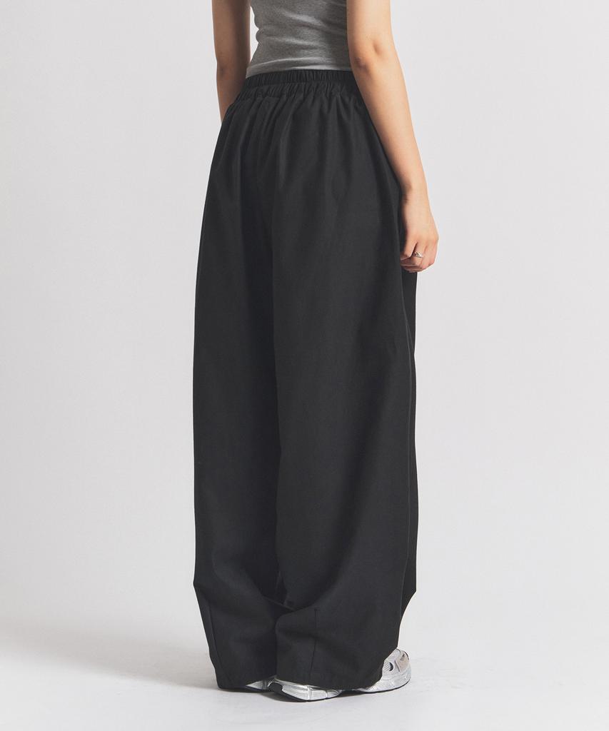 NEALIZE Mid-Rise Wide Pants Black