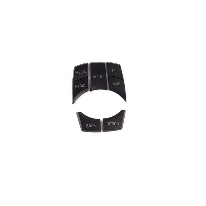 

For BMW 1 2 3 4 5 7 series X1 X3 X4 X5 X6 F10 F07 F11 F48 F85 F86 Silver ABS Car Central Multimedia Button Cover Trim Stickers чорний