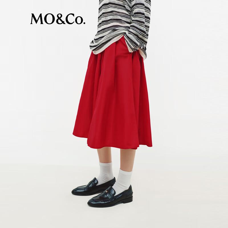 MO&Co. A-Line High-Waist Midi Skirt