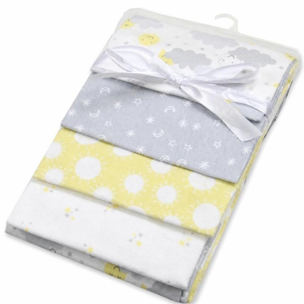 4Pcs Pack 76x76cm Receiving Baby Blanket Super Soft Baby Bedsheet Blanket  DIY Quilting Sewing