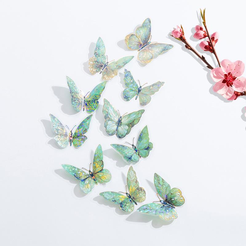 3D Butterfly Wall Stickers - High-End Single-Layer PVC Home Decoration Accessories