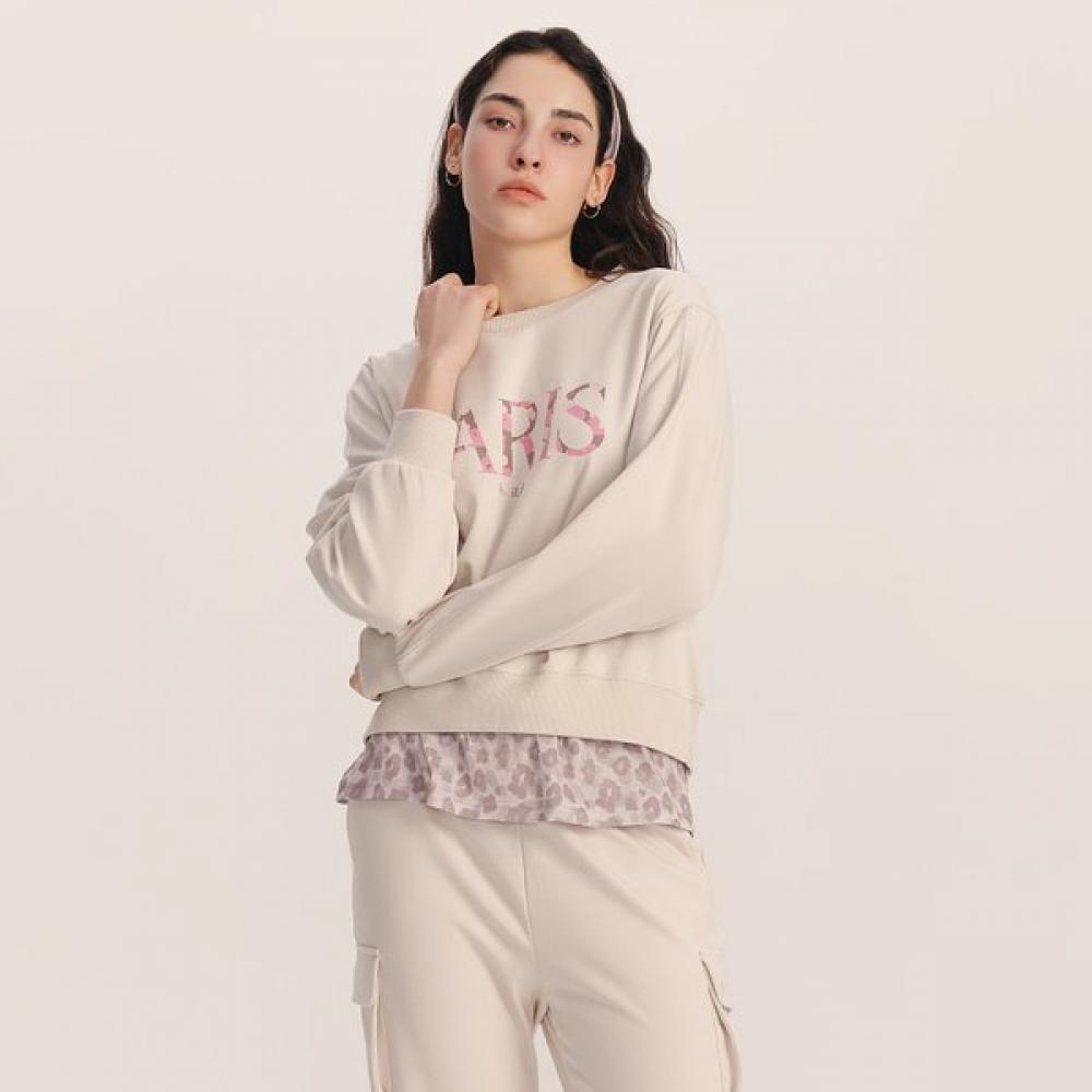 Huit Leopard Graphic Sweatshirt Htwtp4i02t