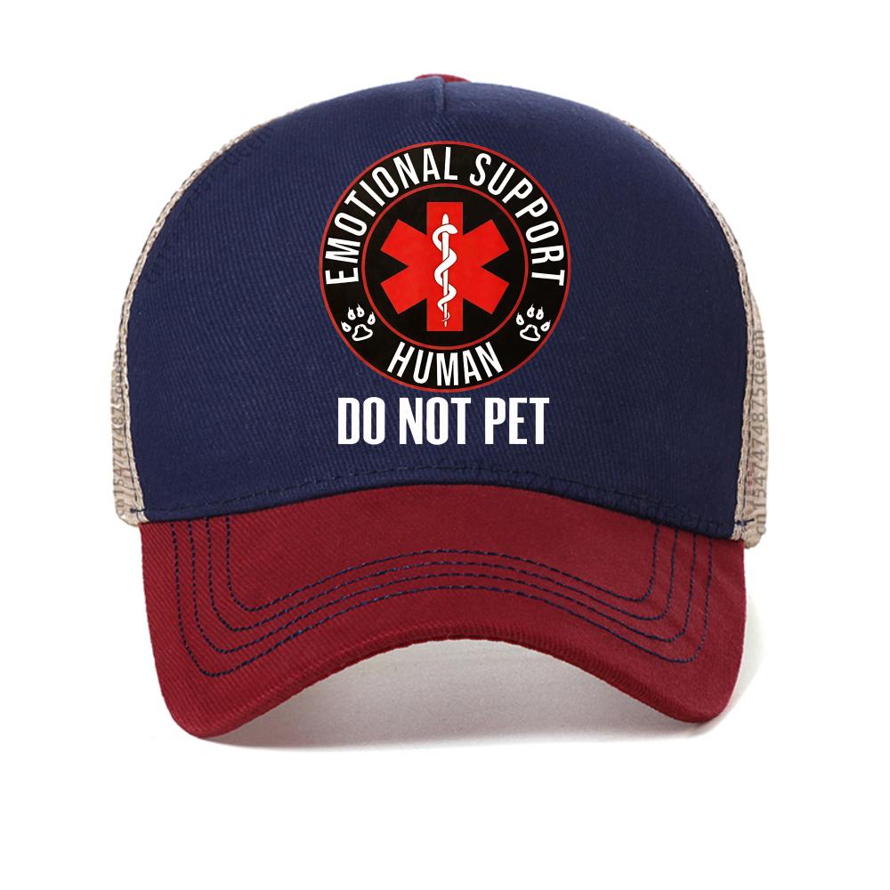 

Do Not Pet Funny Fun Emotional Support Husband Unisex baseball cap fashion Graphic Printed dad hat adjustable mesh trucker hats Adjustable красный