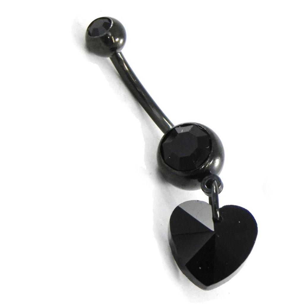 Les Trésors De Lily [F8766] - Body Piercing 'Love' Black