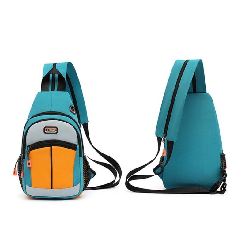 New Trend Geantă de umăr de mare capacitate, un singur umăr, umăr încrucișat, umăr dublu, multifuncțională, din pânză Oxford, în aer liber, pentru piept pentru studenți