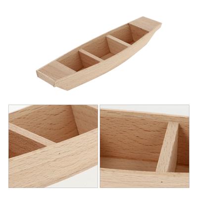 Boat Wooden Model Wood Unfinished Decor Miniature Mini Ornament Sailboat Craft Desktop Canoe Rowboat Statues Sailing Ship Beach