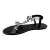 Wide Width Sandals For Women 10w Ladies Summer Rhinestones With Butterfly Flowers Flat Clear Line With Plus Sandalias De TacóN