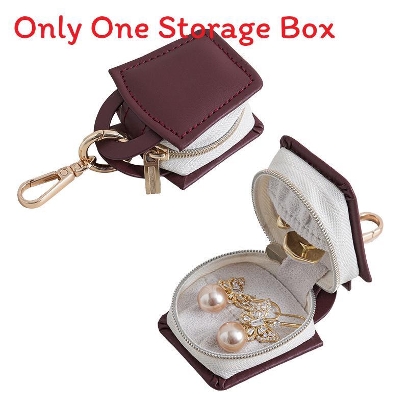 Elegant Leather Jewelry Box With Zipper For Rings And Earrings Storage Perfect For Travel And Gift Giving