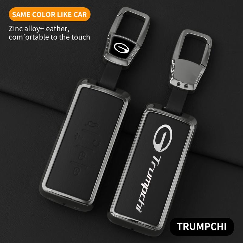 For Gac Trumpchi New Energy Key Case Gs4 Gm8 Ga3 Ga6 Sgs7 Ga4 Gs5 Gs3 Gs8 Car Remote Key Fob Zinc Alloy Leather Protective Case