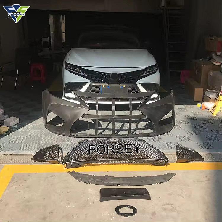 Camry 2022 Lexus Style Front Bumper Grille & Fog Light Frame Upgrade