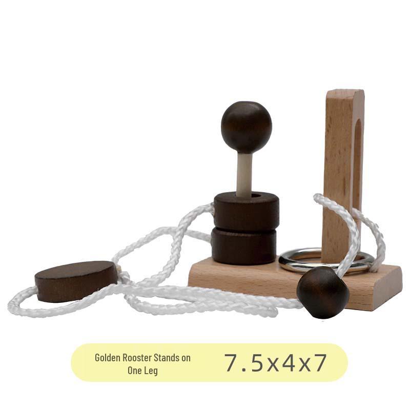 Classic Wooden Magic Ring Escape Puzzle Toy – Brain Teaser & Intelligence Game