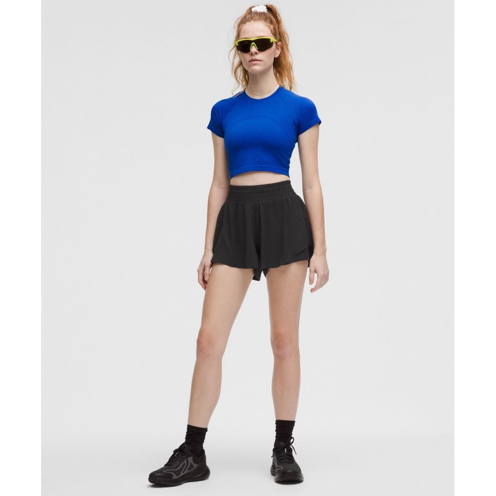 Lullulemon Shake It Out High-Rise Running Shorts 2.5Inch Blk
