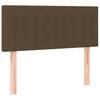 Box Spring Bed with Mattress Dark Brown 90 x 190 cm Fabric