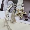 Heart Beaded Braided Rope Keychain Bag Pendant Charm Fashion Bag Accessories for Handbag Backpack Purse Decorations